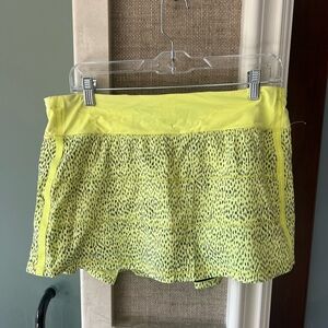 Lululemon Yellow Patterned Women's Skirt